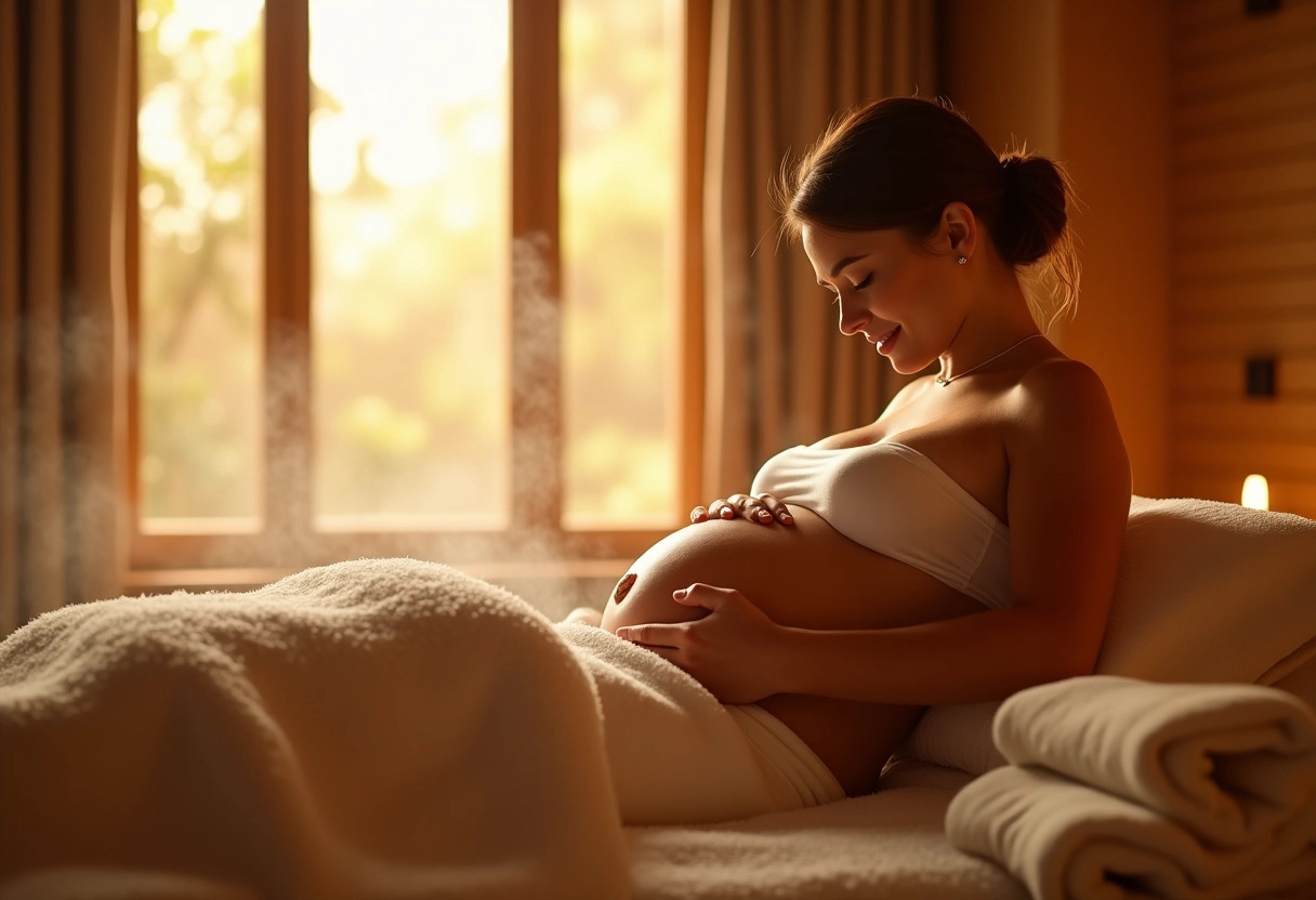 femme enceinte hammam